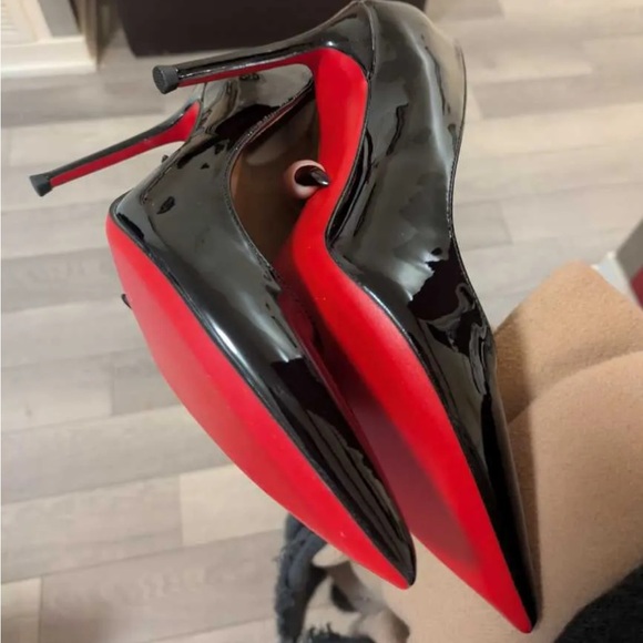 Christian Louboutin Glossy Black Heels - Picture 2 of 4